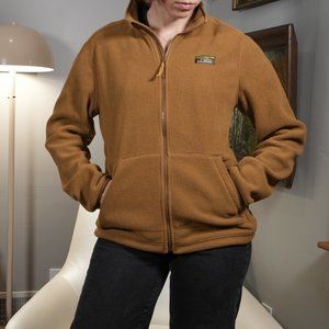 Zip-up brown / tan fleece jacket by L.L. Bean, men's small